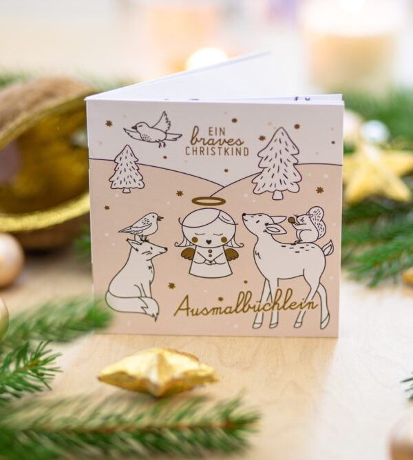 Mini-Malbuch mit weihnachtlichen Motiven.
